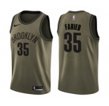 Men's Nike Brooklyn Nets #35 Kenneth Faried Swingman Green Salute to Service NBA Jersey