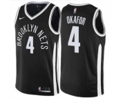 Men's Nike Brooklyn Nets #4 Jahlil Okafor Swingman Black NBA Jersey - City Edition