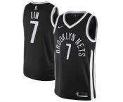 Men's Nike Brooklyn Nets #7 Jeremy Lin Swingman Black NBA Jersey - City Edition