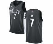 Men's Nike Brooklyn Nets #7 Jeremy Lin Swingman Gray NBA Jersey Statement Edition