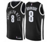 Men's Nike Brooklyn Nets #8 Spencer Dinwiddie Authentic Black NBA Jersey - City Edition