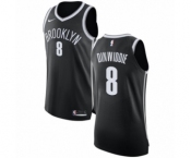 Men's Nike Brooklyn Nets #8 Spencer Dinwiddie Authentic Black NBA Jersey - Icon Edition