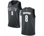Men's Nike Brooklyn Nets #8 Spencer Dinwiddie Authentic Gray NBA Jersey Statement Edition