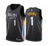 Nike Brooklyn Nets #1 Bruce Brown Black NBA Swingman 2020-21 City Edition Jersey