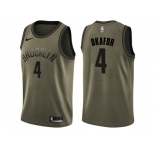 Nike Brooklyn Nets #4 Jahlil Okafor Green Salute to Service NBA Swingman Jersey