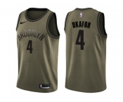 Nike Brooklyn Nets #4 Jahlil Okafor Green Salute to Service NBA Swingman Jersey