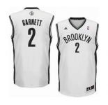 nba brooklyn nets #2 garnett white[revolution 30 swingman]