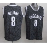 nba brooklyn nets #8 williams black leopard print[2014 new]