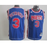 nba new jersey nets #3 petrovic blue
