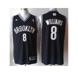 nba new jersey nets #8 deron williams black white[revolution 30 swingman]