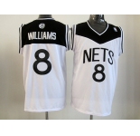 nba new jersey nets #8 williams white