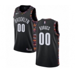 Women's Nike Brooklyn Nets #00 Rodions Kurucs Swingman Black NBA Jersey - 2018-19 City Edition