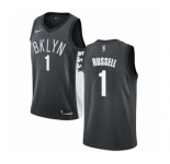 Women's Nike Brooklyn Nets #1 D'Angelo Russell Authentic Gray NBA Jersey Statement Edition