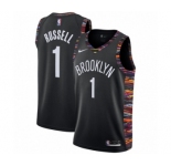 Women's Nike Brooklyn Nets #1 D'Angelo Russell Swingman Black NBA Jersey - 2018-19 City Edition