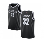 Women's Nike Brooklyn Nets #32 Julius Erving Swingman Black Road NBA Jersey - Icon Edition