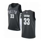 Women's Nike Brooklyn Nets #33 Allen Crabbe Authentic Gray NBA Jersey Statement Edition