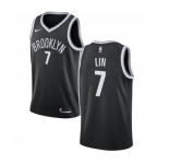 Women's Nike Brooklyn Nets #7 Jeremy Lin Swingman Black Road NBA Jersey - Icon Edition