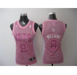 women nba new jersey nets #8 williams pink