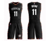 Youth Brooklyn Nets #11 Kyrie Irving Swingman Black Basketball Suit Jersey - City Edition