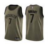 Youth Brooklyn Nets #7 Kevin Durant Swingman Green Salute to Service Basketball Jersey