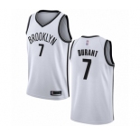 Youth Brooklyn Nets #7 Kevin Durant Swingman White Basketball Jersey - Association Edition