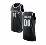 Youth Nike Brooklyn Nets #00 Rodions Kurucs Authentic Black NBA Jersey - Icon Edition