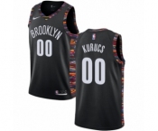 Youth Nike Brooklyn Nets #00 Rodions Kurucs Swingman Black NBA Jersey - 2018-19 City Edition