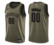 Youth Nike Brooklyn Nets #00 Rodions Kurucs Swingman Green Salute to Service NBA Jersey