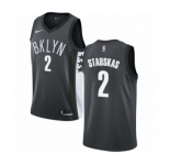 Youth Nike Brooklyn Nets #2 Nik Stauskas Authentic Gray NBA Jersey Statement Edition