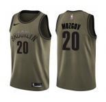 Youth Nike Brooklyn Nets #20 Timofey Mozgov Swingman Green Salute to Service NBA Jersey