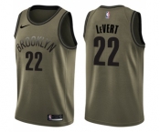 Youth Nike Brooklyn Nets #22 Caris LeVert Swingman Green Salute to Service NBA Jersey