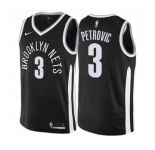 Youth Nike Brooklyn Nets #3 Drazen Petrovic Swingman Black NBA Jersey - City Edition