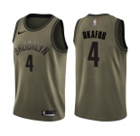 Youth Nike Brooklyn Nets #4 Jahlil Okafor Swingman Green Salute to Service NBA Jersey