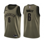 Youth Nike Brooklyn Nets #6 Jared Dudley Swingman Green Salute to Service NBA Jersey