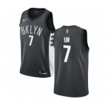 Youth Nike Brooklyn Nets #7 Jeremy Lin Authentic Gray NBA Jersey Statement Edition