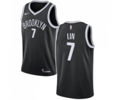 Youth Nike Brooklyn Nets #7 Jeremy Lin Swingman Black Road NBA Jersey - Icon Edition