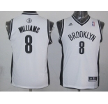 youth nba new jersey nets #8 deron williams white[revolution 30 swingman]