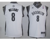 youth nba new jersey nets #8 deron williams white[revolution 30 swingman]