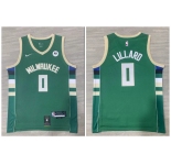 Bucks #0 Damian Lillard Green Nike Swingman Jersey