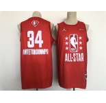 Men Jordan Milwaukee Bucks #34 Giannis Antetokounmpoy Red 2022 NBA All-Star Swingman Basketball Jersey