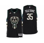 Men Milwaukee Bucks #35 Mirza Teletovic Alternate Black New Swingman Jersey