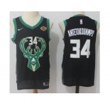 Men Nike Milwaukee Bucks #34 Giannis Antetokounmpo Black Stitched NBA Swingman Jersey