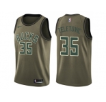 Men Nike Milwaukee Bucks #35 Mirza Teletovic Green Salute to Service NBA Swingman Jersey
