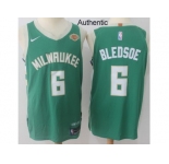 Men Nike Milwaukee Bucks #6 Eric Bledsoe Green NBA Authentic Icon Edition Jersey