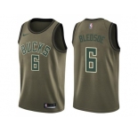 Men Nike Milwaukee Bucks #6 Eric Bledsoe Green Salute to Service NBA Swingman Jersey
