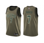 Men Nike Milwaukee Bucks #7 Thon Maker Green Salute to Service NBA Swingman Jersey