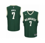 Men's Adidas Milwaukee Bucks #7 Thon Maker Swingman Green Road NBA Jersey