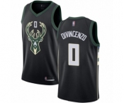 Men's Milwaukee Bucks #0 Donte DiVincenzo Authentic Black Basketball Jersey - Statement Edition