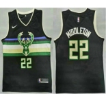 Men's Milwaukee Bucks #20 Khris Middleton Black 2021 Nike Swingman Stitched Jersey