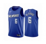 Men's Milwaukee Bucks #6 Eric Bledsoe Navy City Edition New Uniform 2020-21 Stitched Basketball Jersey